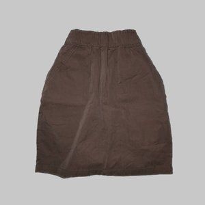 Flat ; B Cotton Mini Skirt - Brown